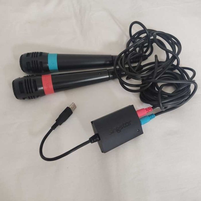 Microfones Singstar com fio para a Playstation
