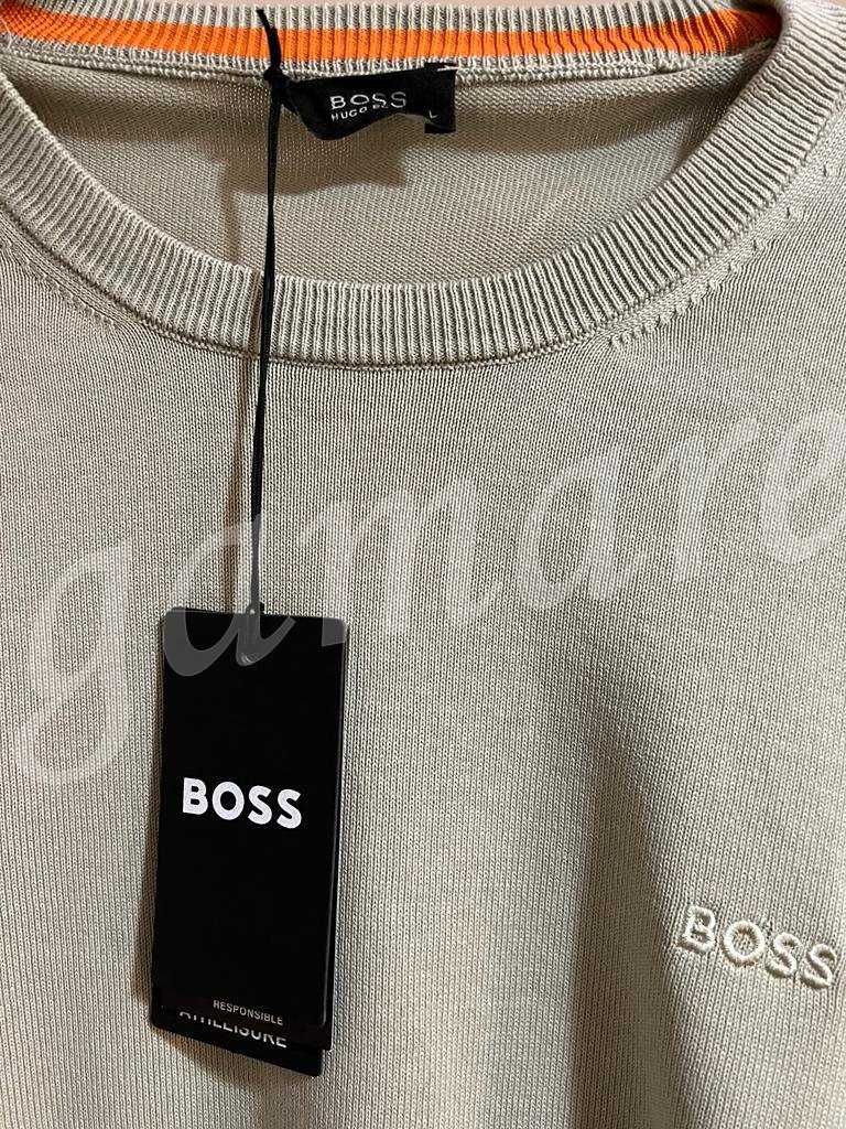 Sweter Hugo Boss sweterek boss męski beżowy NOWY sweter hugo M-XXL