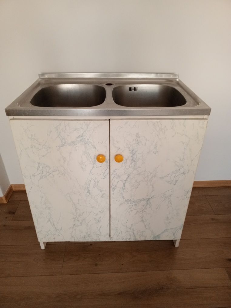 Zlew dwukomorowy 80x50 cm