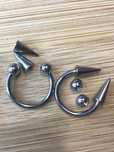 2 septum piercing STAL #316l  2szt 12x1.6+4 szruby