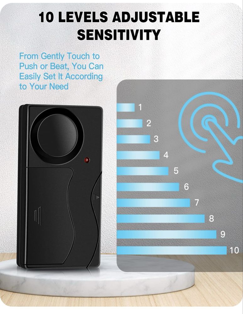 Сигнализация Wireless Vibration Alarm, Anti-Theft Burglar Alarm for