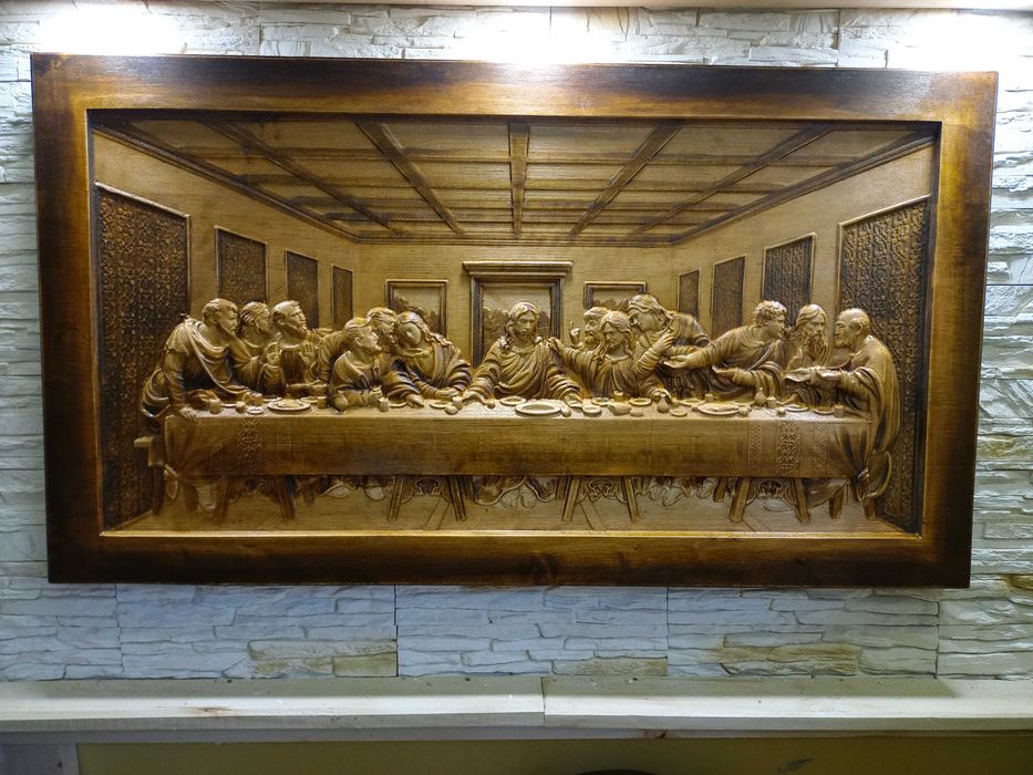 Ostatnia Wieczerza- Plaskorzezba-Drewno