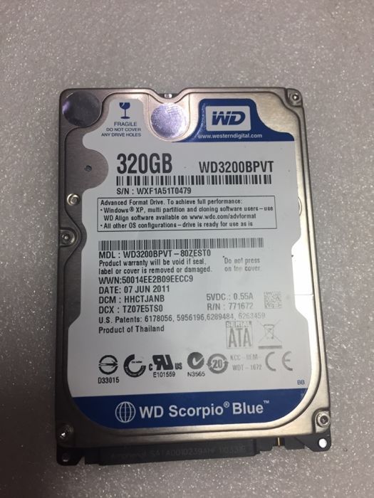 Disco 320gb sata Western digital como novo