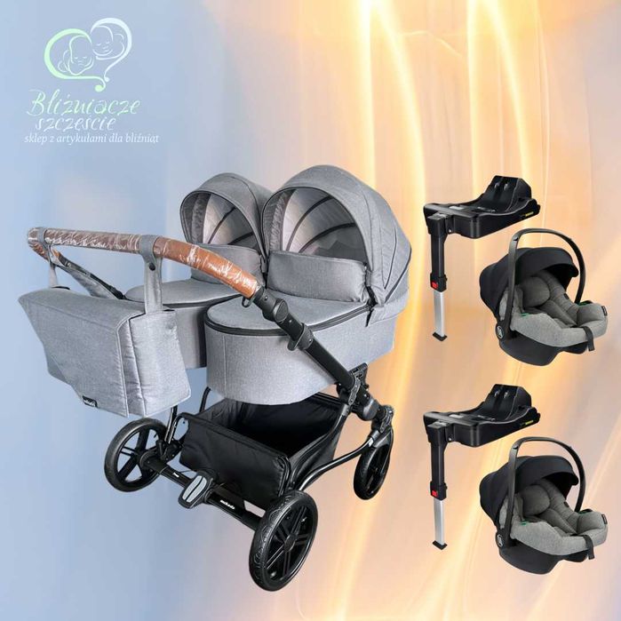 Adbor Duo Lux 4w1 z fotelikami Avionaut Cosmo 2.0C i bazami Dock