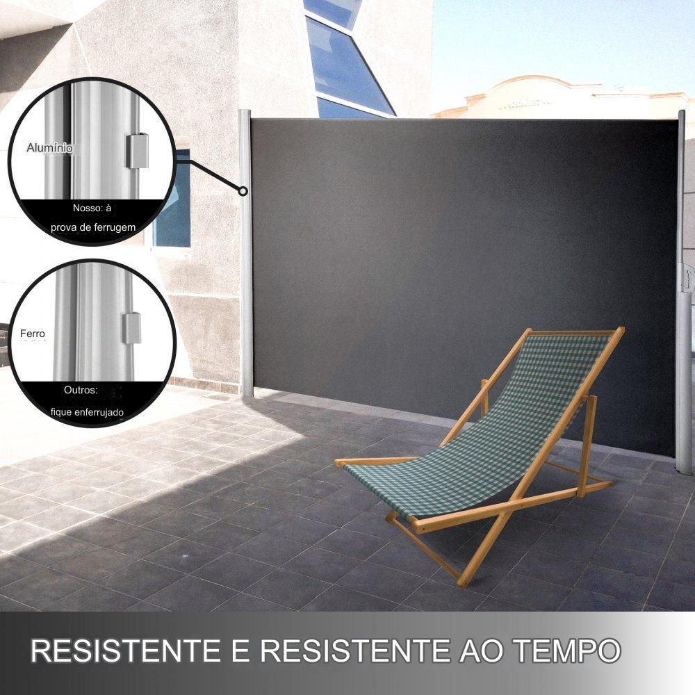 Toldo Retrátil Cinza 180x300cm