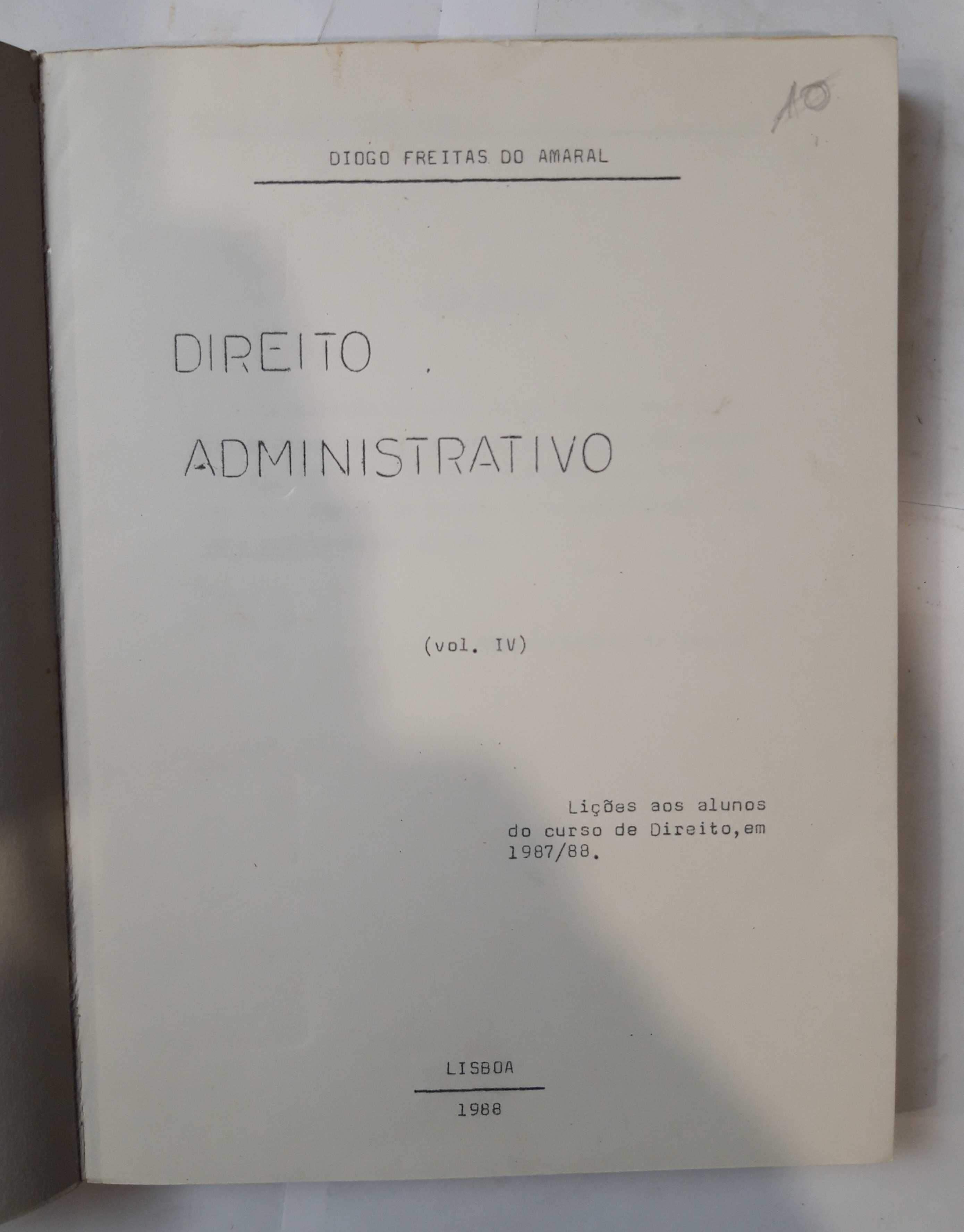 E1 - Livro - Diogo Freitas do Amaral - Direito Administrativo: Vol IV