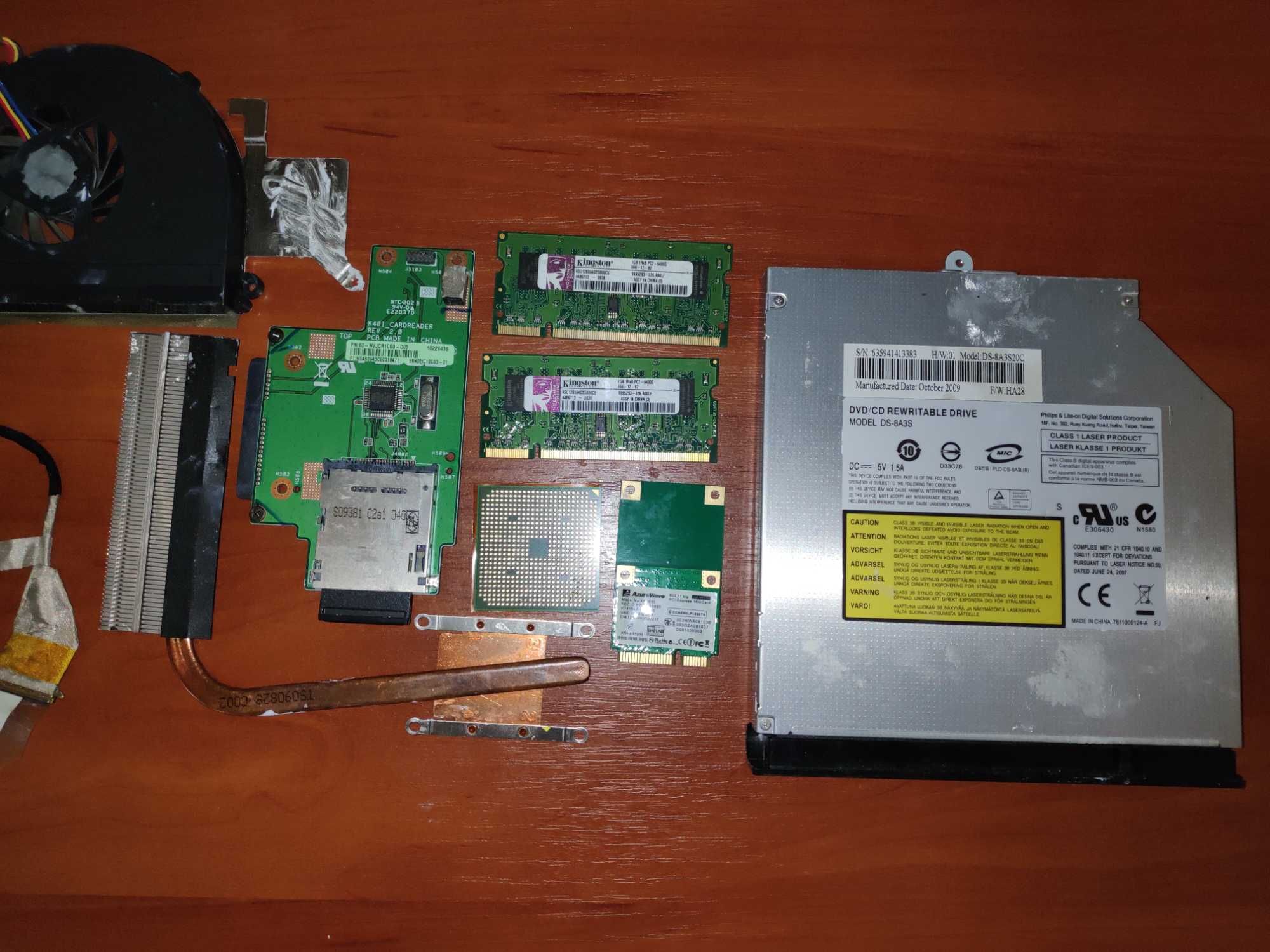 Ноутбук ASUS K40AB разборка