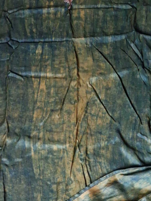 Letnia długa suknia boho, afrykańska tunika zielona złoty haft