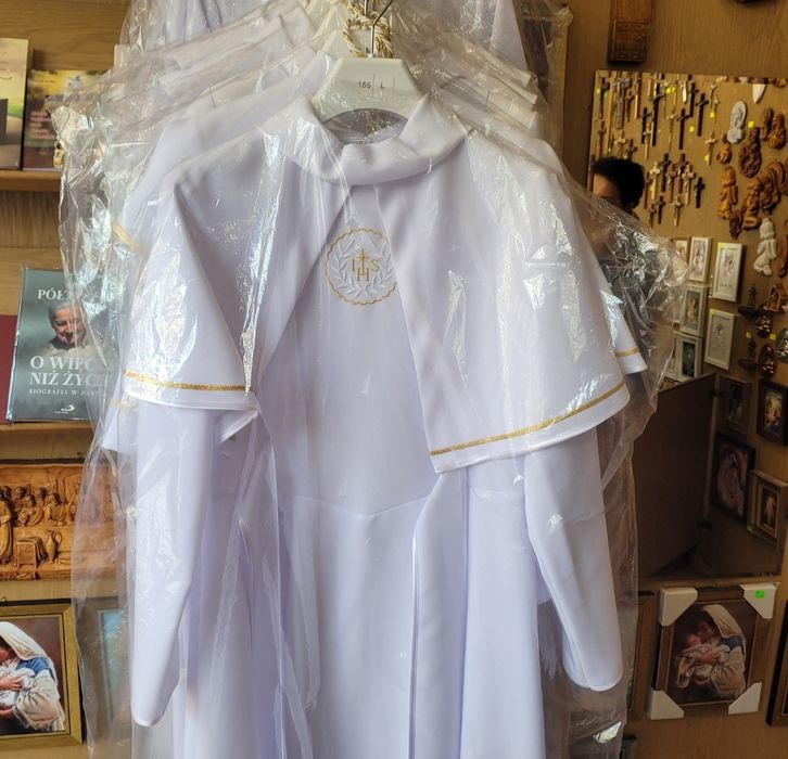 Alba Komunijna biała dla dziewczynki