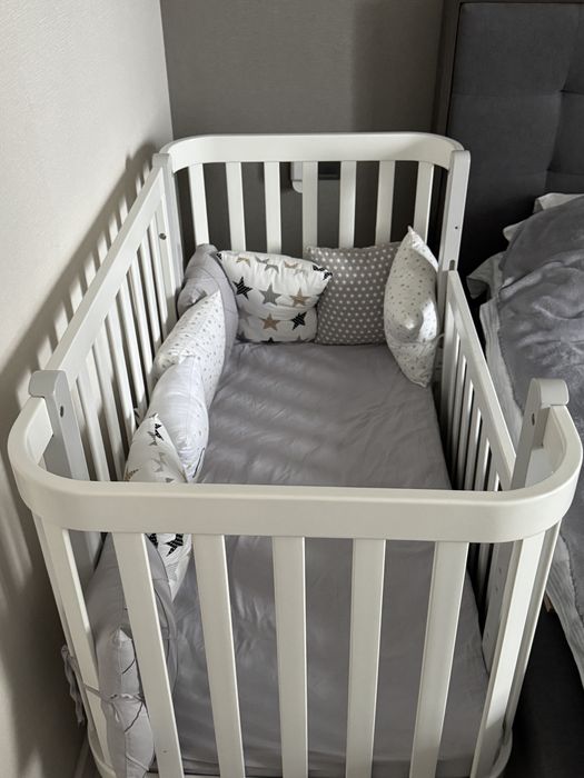 Ліжко дитяче Верес ЛД 5" Moнако біло-сірий