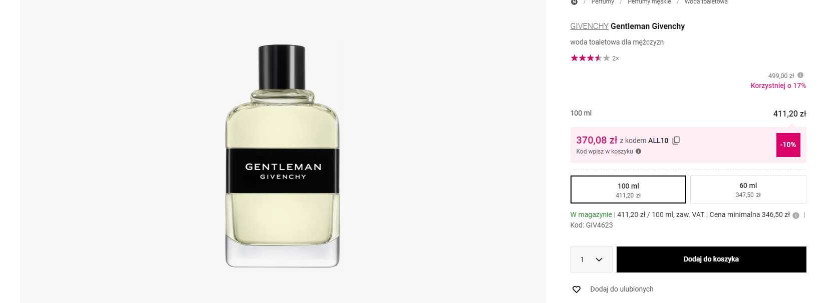 Givenchy Gentleman Woda toaletowa 100 ml