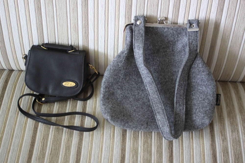Torebki - filcowa + czarna mini