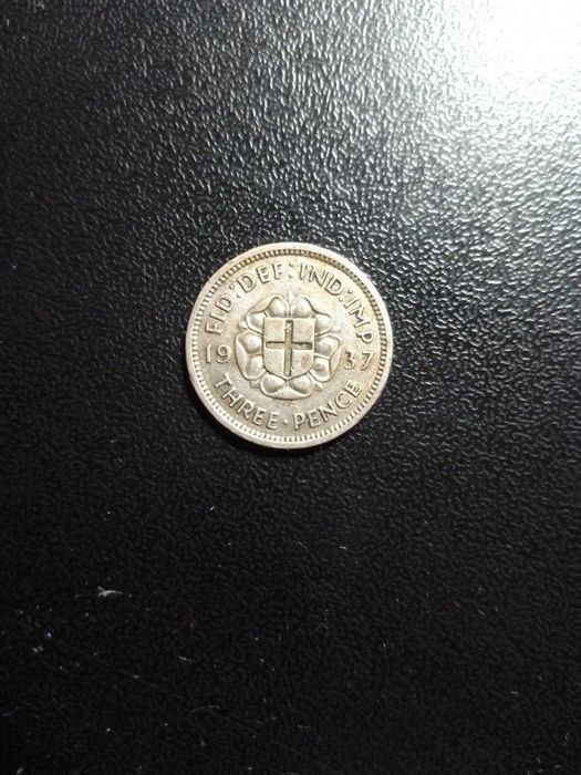 3 пенса 1937, Георг VI, срібло 0,500