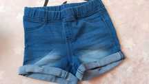 Nowe spodenki 128 jeansowe krótkie jeans