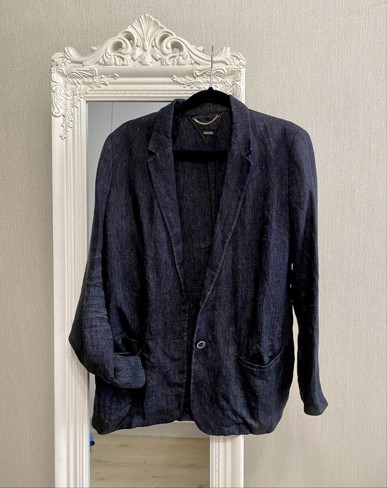 Пиджак Massimo Dutti льняной женский