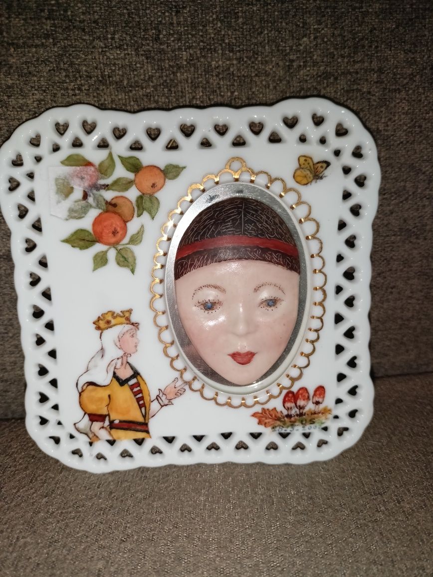 Ramka / Obrazek porcelanowy vintage