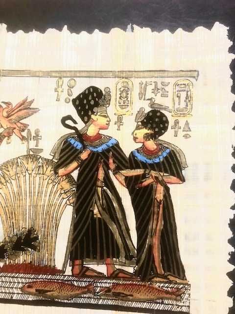 Piękny oryginalny papirus egipski