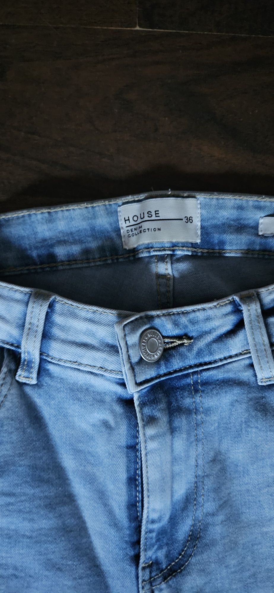 Spodnie jeans jasne rurki Slim House