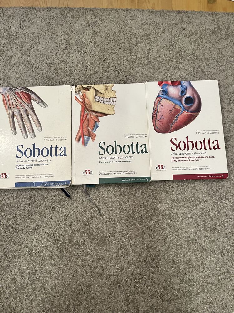 Zestaw atlasów do anatomii Sobotta