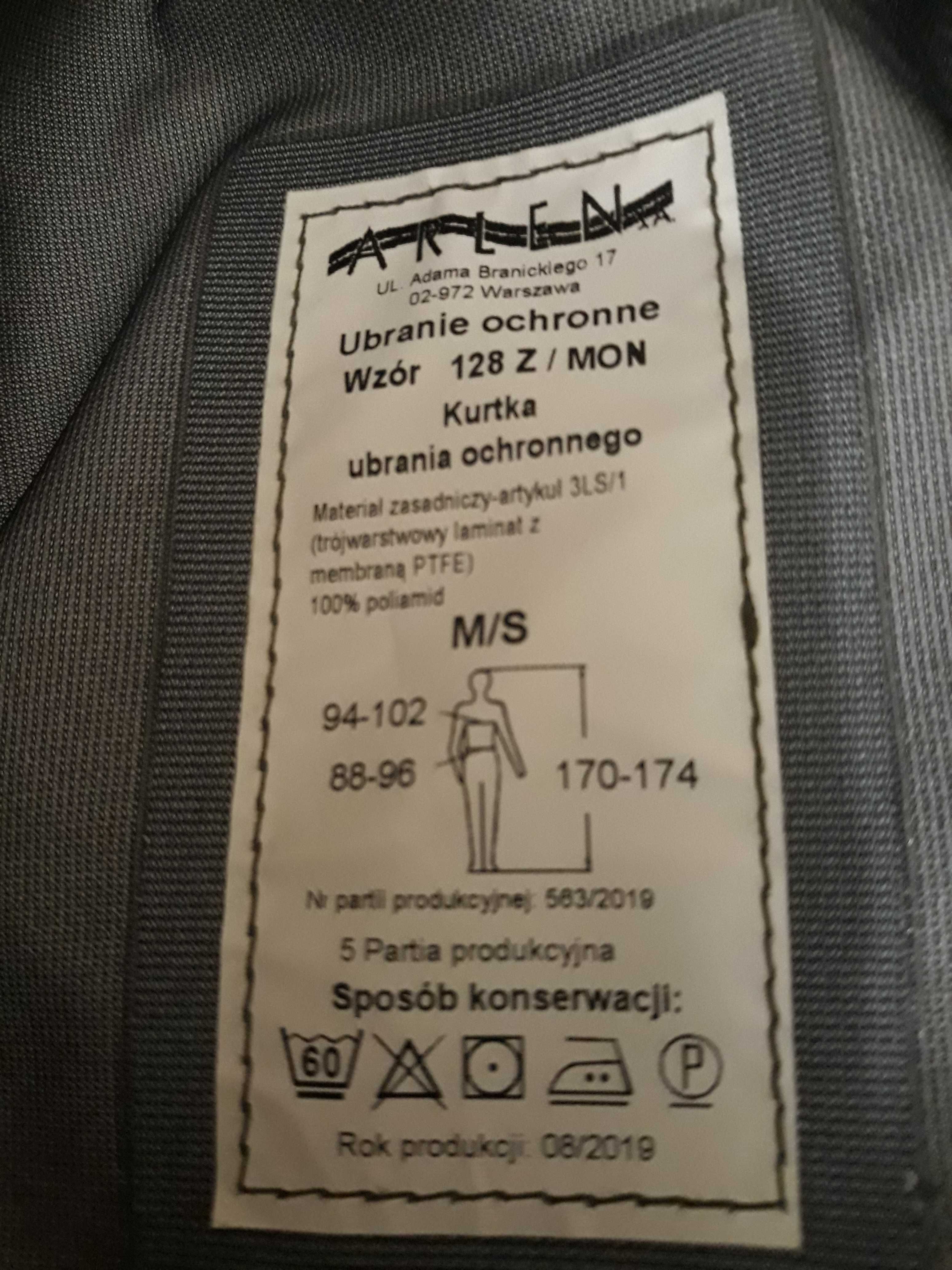 KOMPLET Ubranie wojskowe GORE-TEX 128Z/MON roz. M/S NOWE wzór 2019.