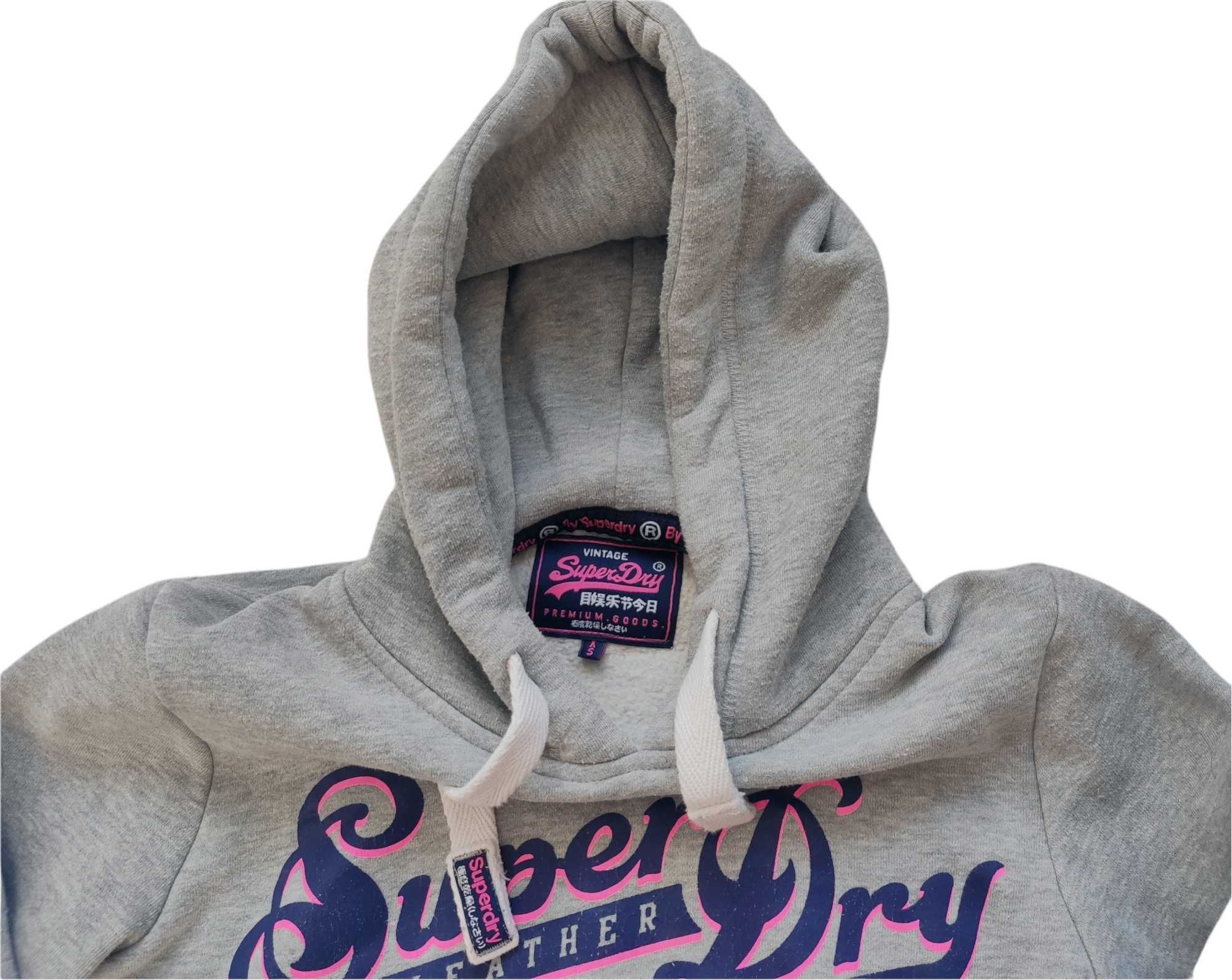 damskie hoodie Super Dry, rozmiar M, stan bardzo dobry