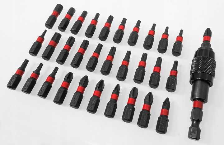 Bity udarowe końcówki zestaw do wkrętarki HEX TORX 32 EL