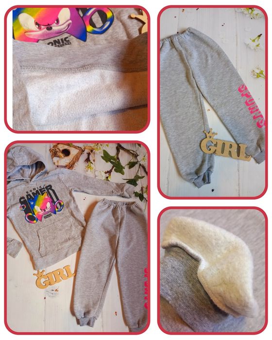 Брюки штани джогери спортивні на флісі шкільні в клітинку теплі 6 7 р