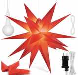 Podświetlana gwiazda 3D LED 100 cm czerwona Kesser