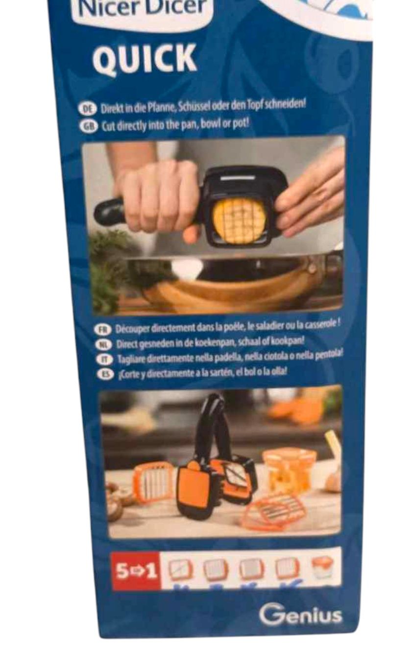 Nowy Nicer Dicer Quick | 5 w 1 | Zestaw 7 Elementów