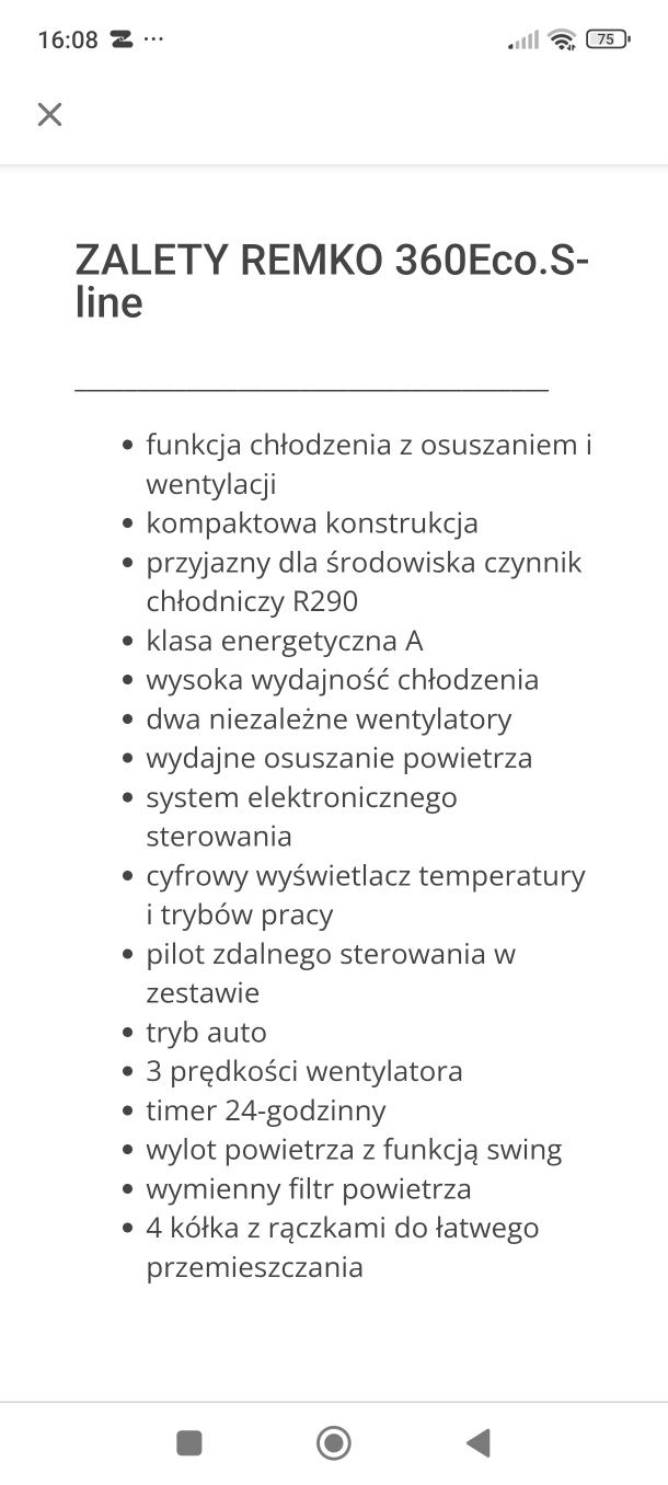 Klimatyzacja przenośna REMKO 360 Eco.S-line