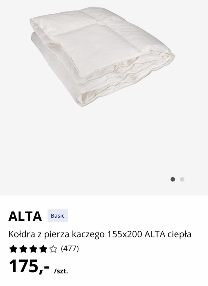 Dwie koldryz pierza kaczego 200x155