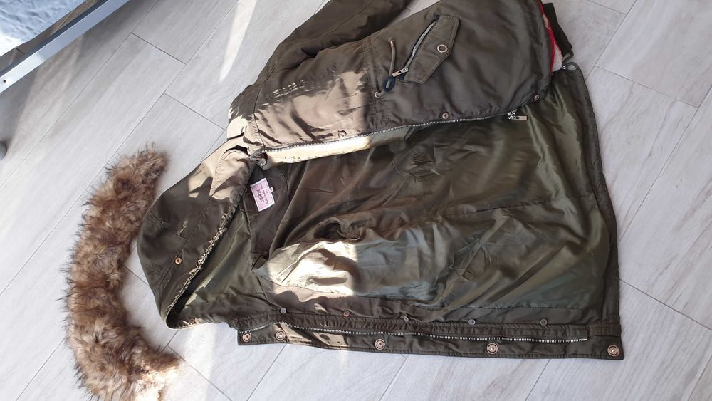 Kurtka jesienno - zimowa, parka - TRZYCZĘŚCIOWA NOWA!