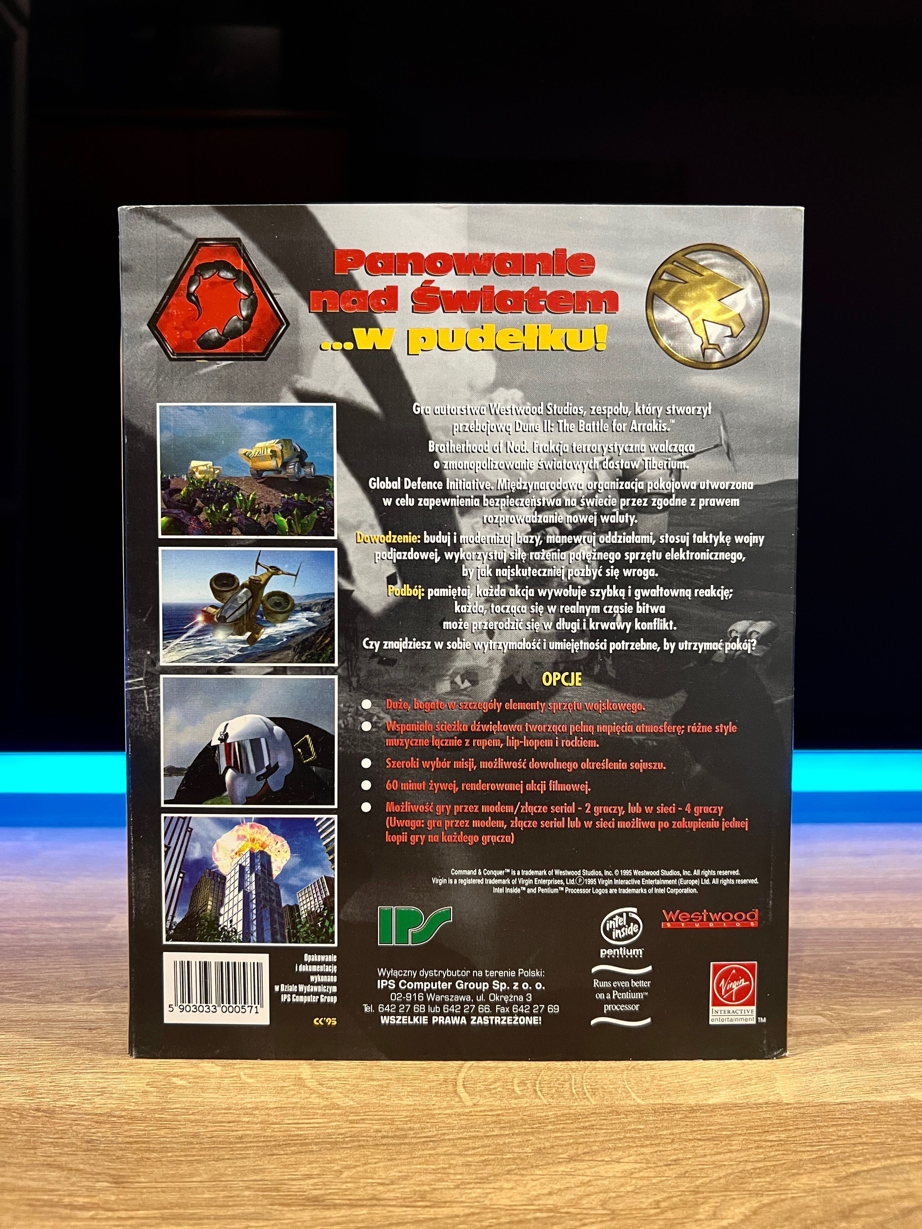 Command & Conquer 1 (PC PL 1996) BIG BOX polskie wydanie z dodatkiem