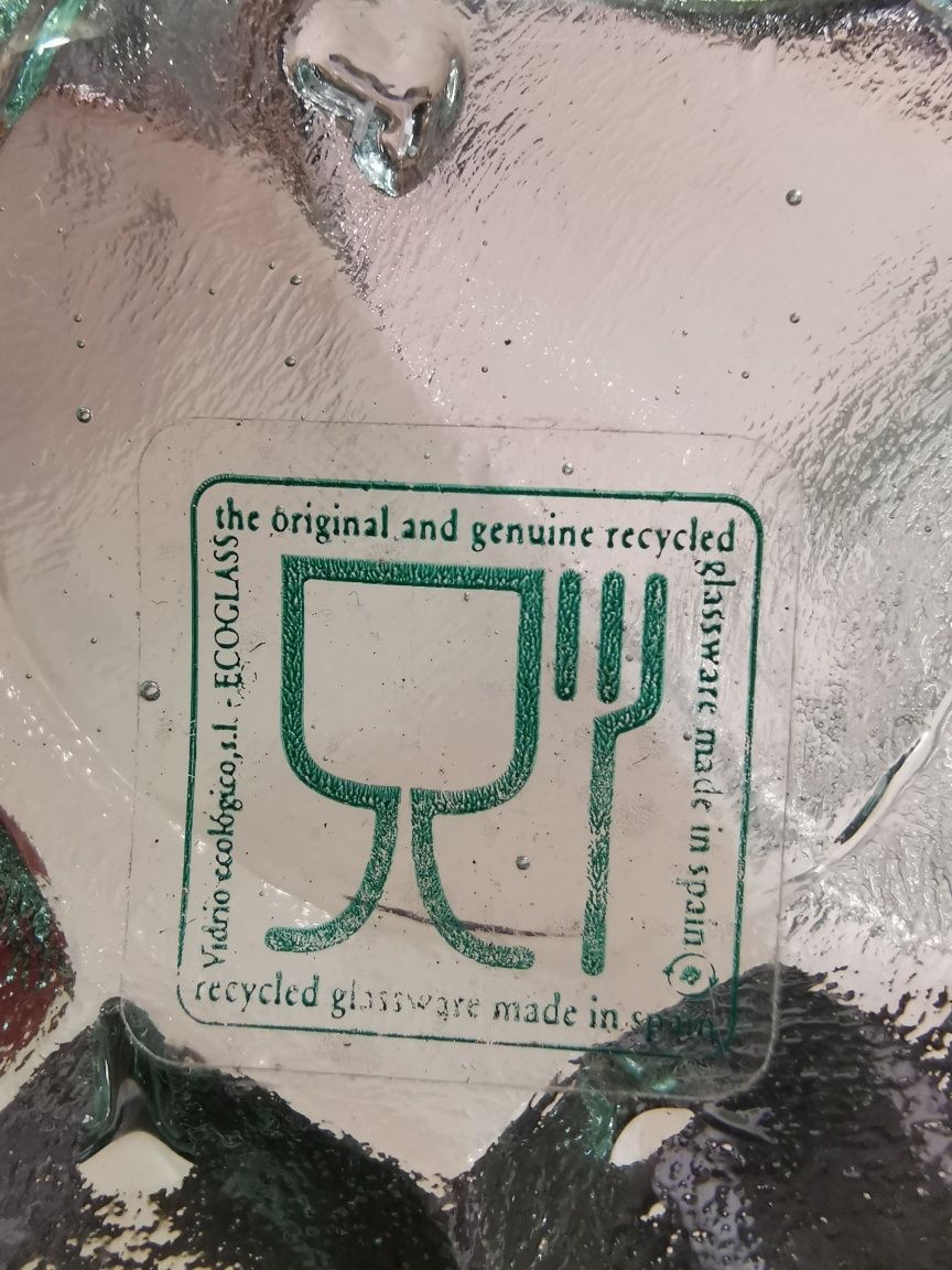 Tealight szklany naczynia pojemnik na biżuterię 2 szt zielone recyclin