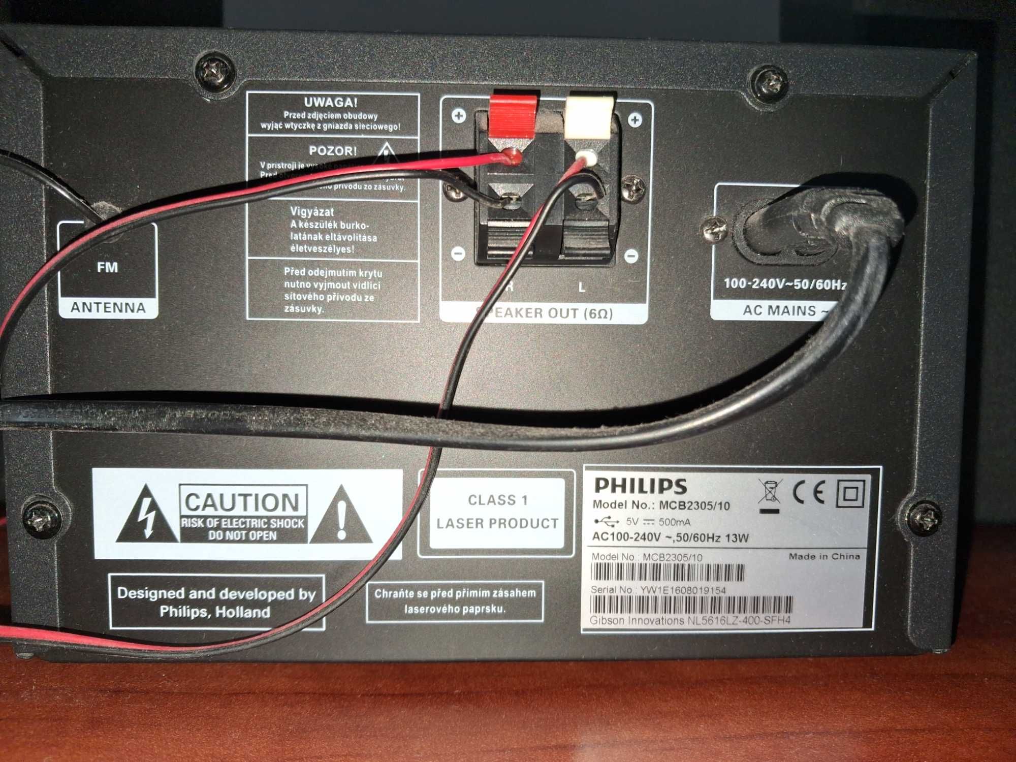 Mikrowieża stereo PHILIPS MCB2305/10 z USB i DAB+