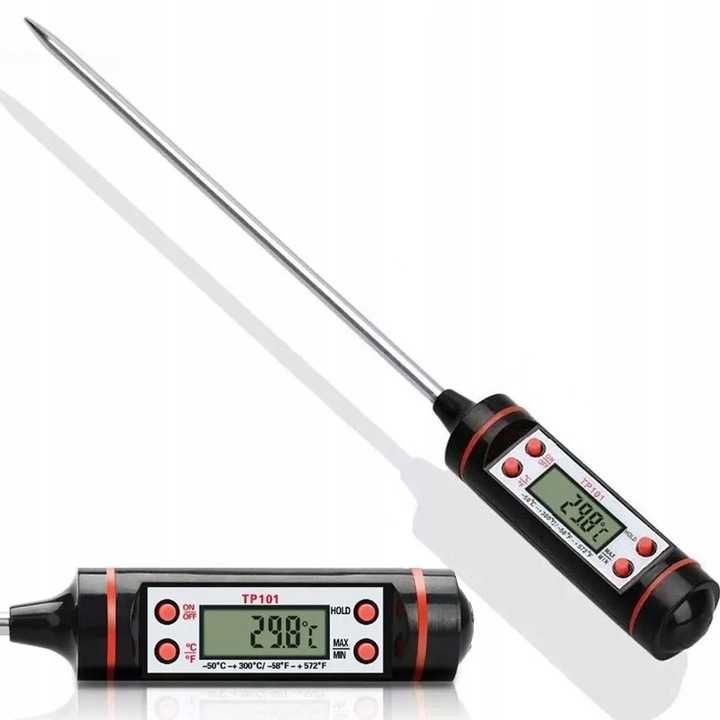 Termometr KUCHENNY SZPILKOWY Elektroniczny LCD Cyfrowy do 300°C