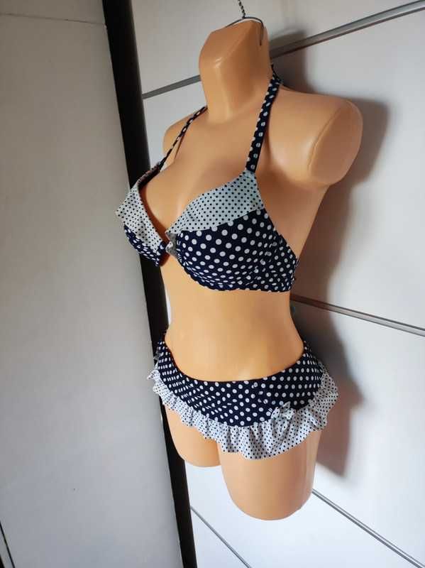 New Look Kelly Brook r 40 80B/C biustonosz push up wysokie majtki