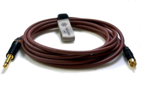 Pro Kabel Interkonekt 1/4 6,35mm TS Mono Jack do RCA/Phono Van Damme