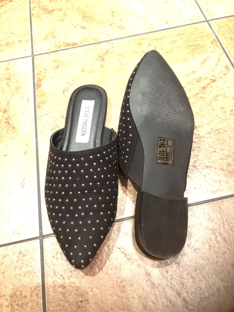 Klapki Steve Madden r 37  czarne