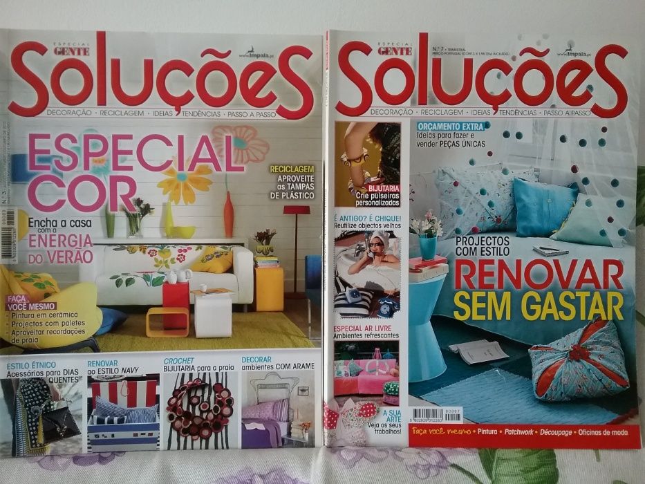 Revistas de ponto de cruz, tricot e decoração