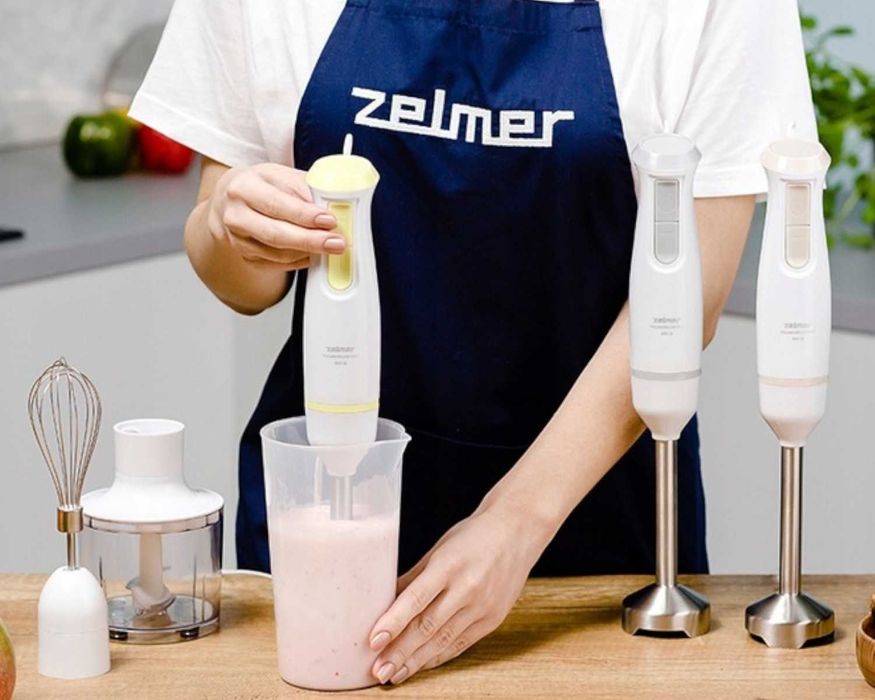 Blender Zelmer Ręczny 800W +Turbo +Rozdrabniacz 450ml + Pojemnik 800ml