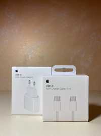 Швидкісний зарядний адаптер Apple 20W + кабель Apple Type-C 60W