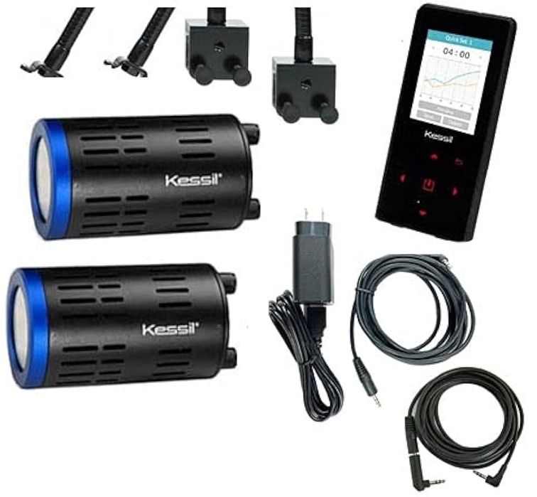 2x lampy Led Kessil A160 Blue, uchwyty, kontroler, akwarium morskie