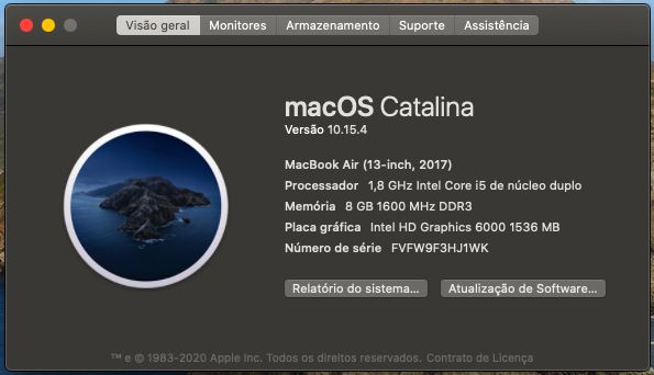 Apple MacBook Air 13'' (abr2018) i5-1,8GHz | 8GB RAM | 128GB SSD