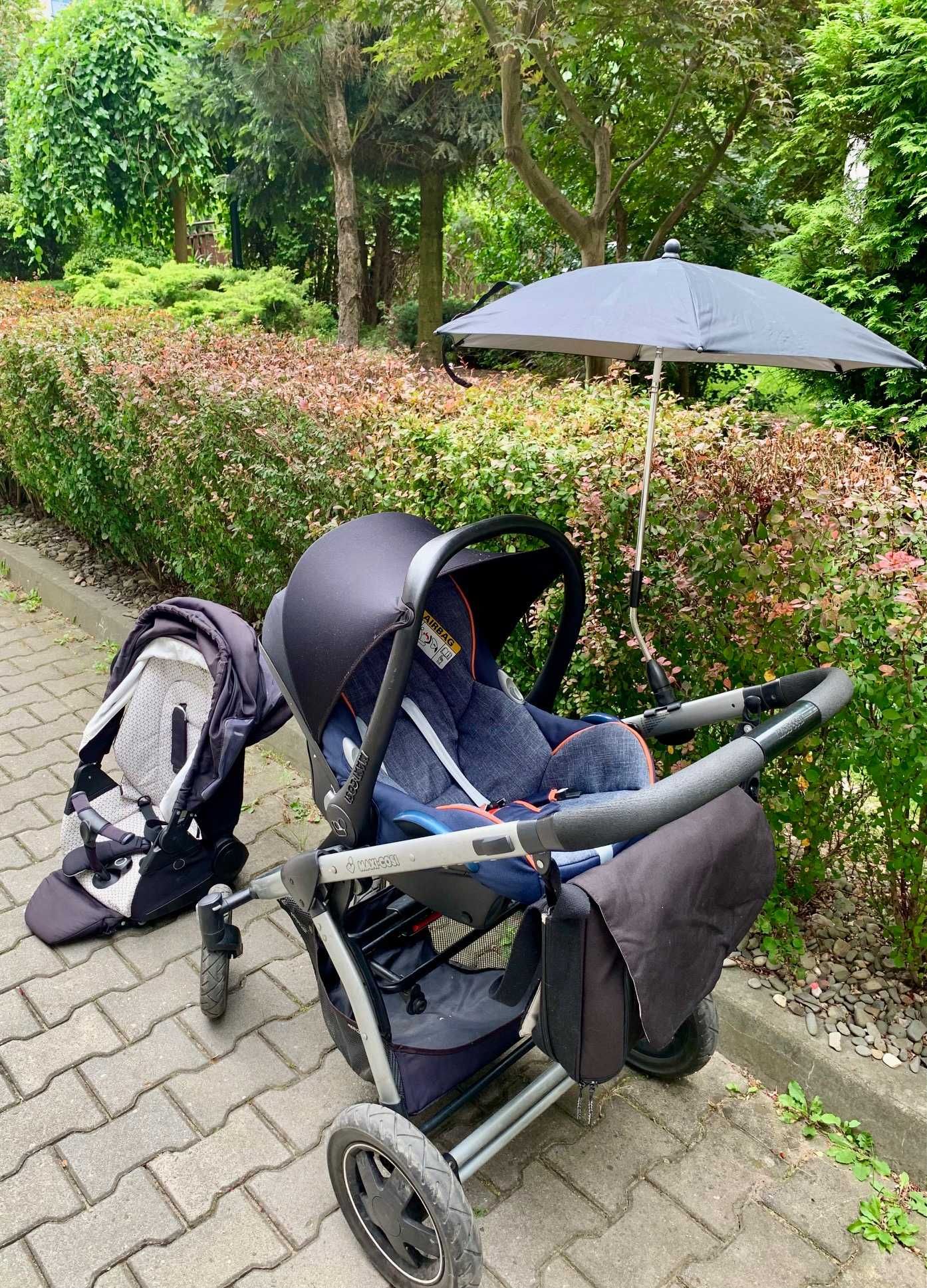 Sprzedam wózek Maxi Cosi Mura Plus 4 (godndola, spacerówka, fotelik).