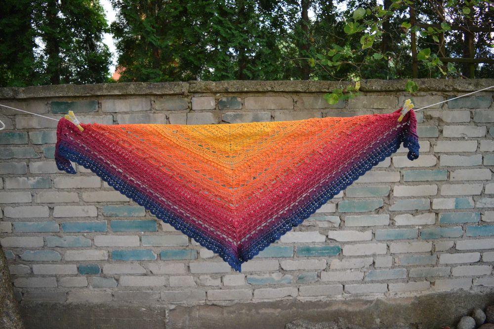 Chusta szydełkowa rękodzieło handmade - gratis pudełko z okienkiem