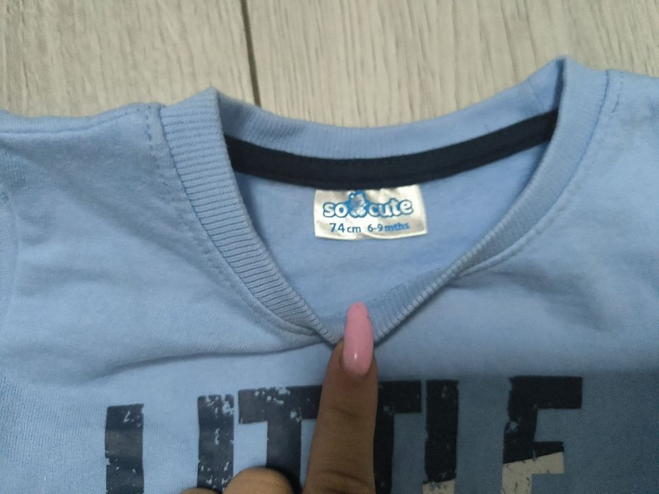 Trzy bluzy 74 Primark bluza bluzka zapinana