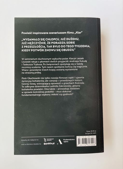 Nic co ludzkie Piotr Głuchowski powieść inspirowana filmem Kler