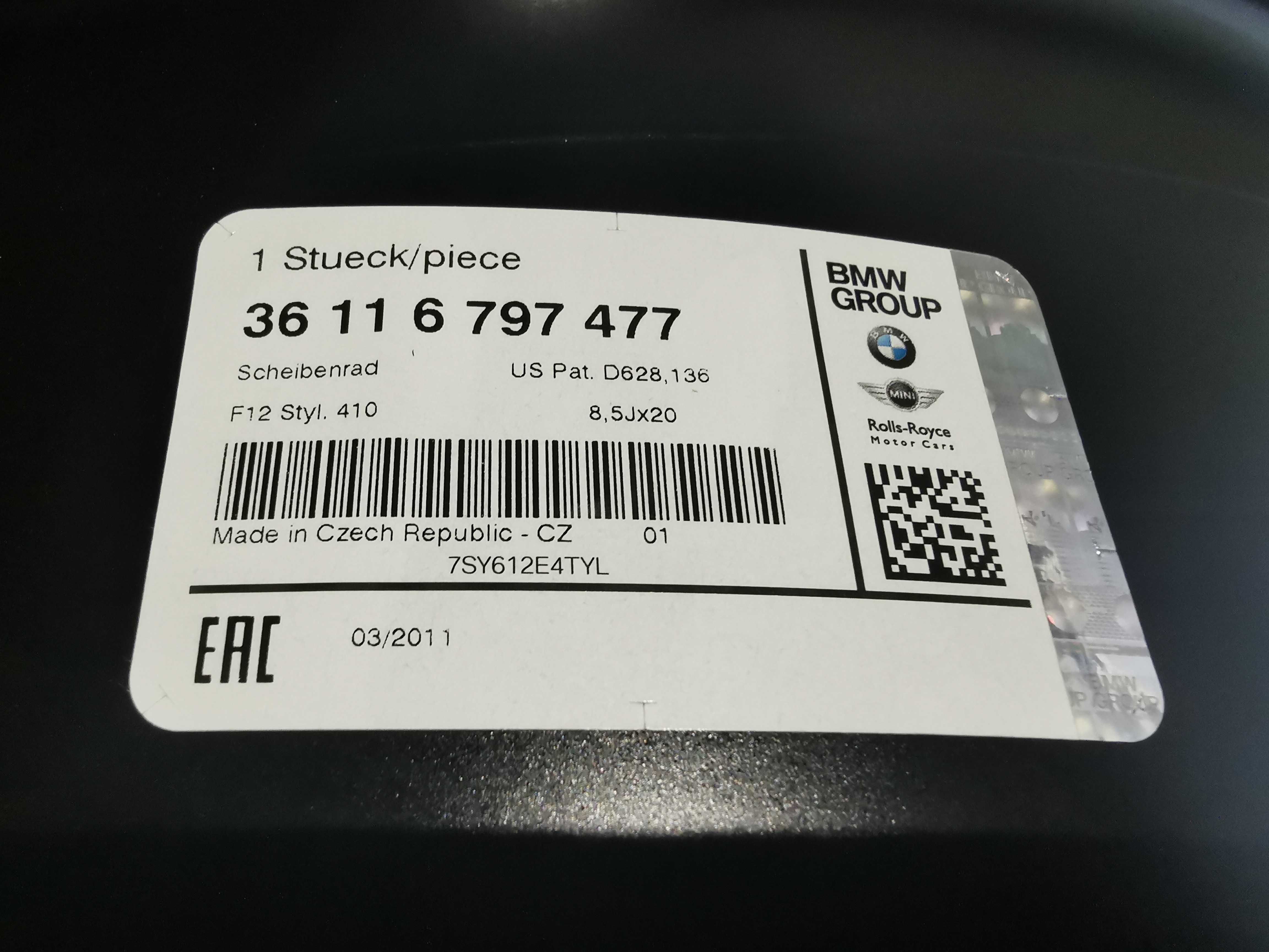 4x alufelgi 20 BMW F10 F11 F12 F13 F06 nowe oryginał