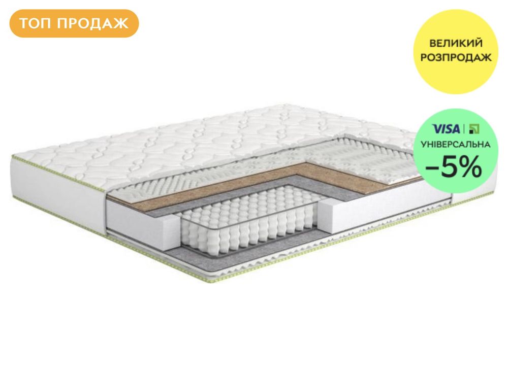 Козак кокос 160х200,180х200,склад матраців,гуртівня матраців